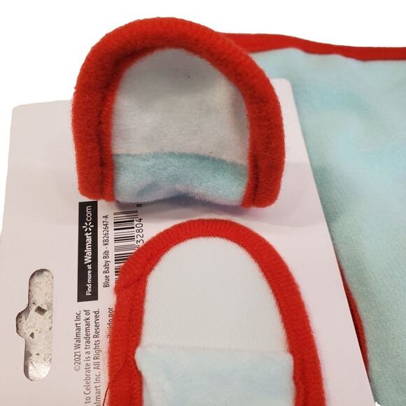 My First Valentines Day Bib Baby Bib My First Valentine Bib in Blue - Picture 5 of 6